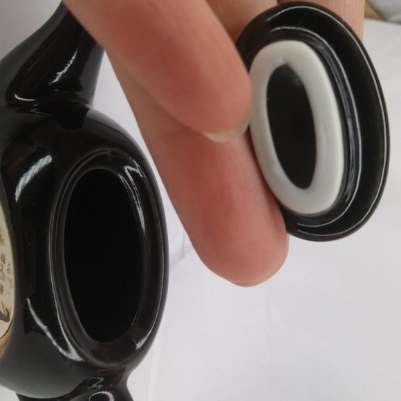 Chokin Art miniature teapot Made in Japan peacocks - Picture 13 of 15